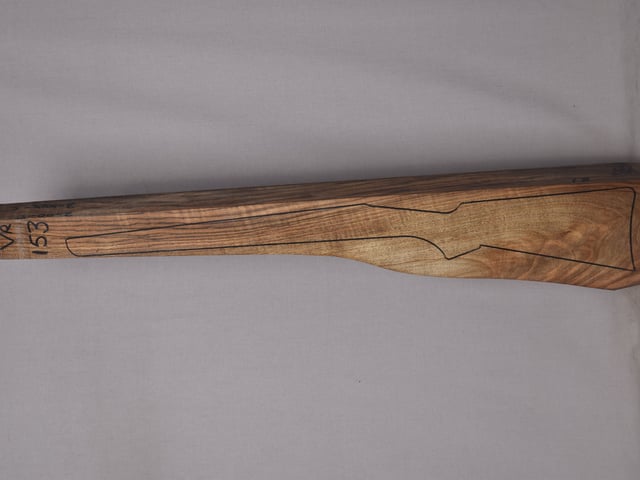 Left side of VR 153 stockwood blank