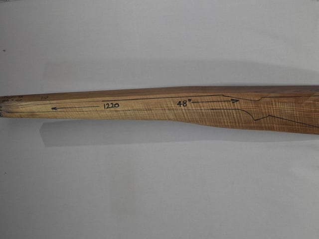 Left side of EXHM 047 stockwood blank