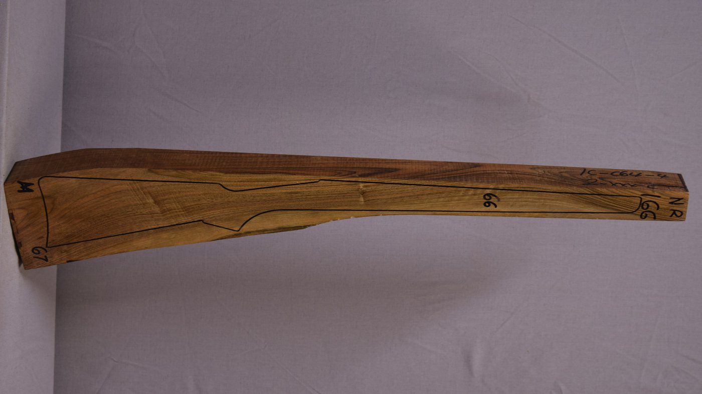 Right side of NR 166 stockwood blank