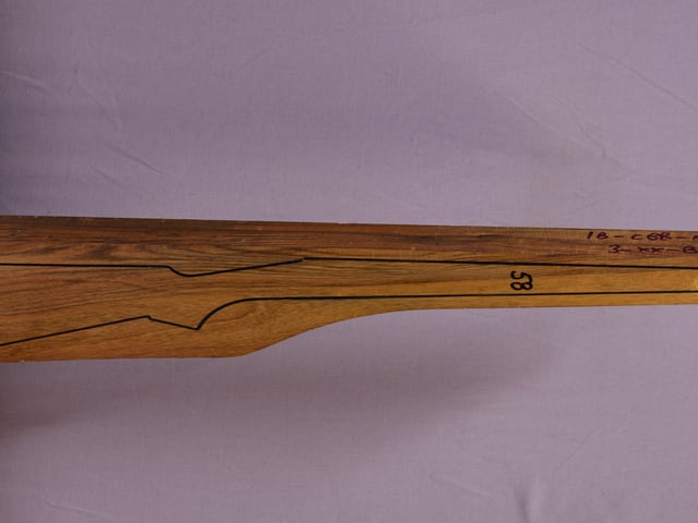 Right side of TR 98 stockwood blank