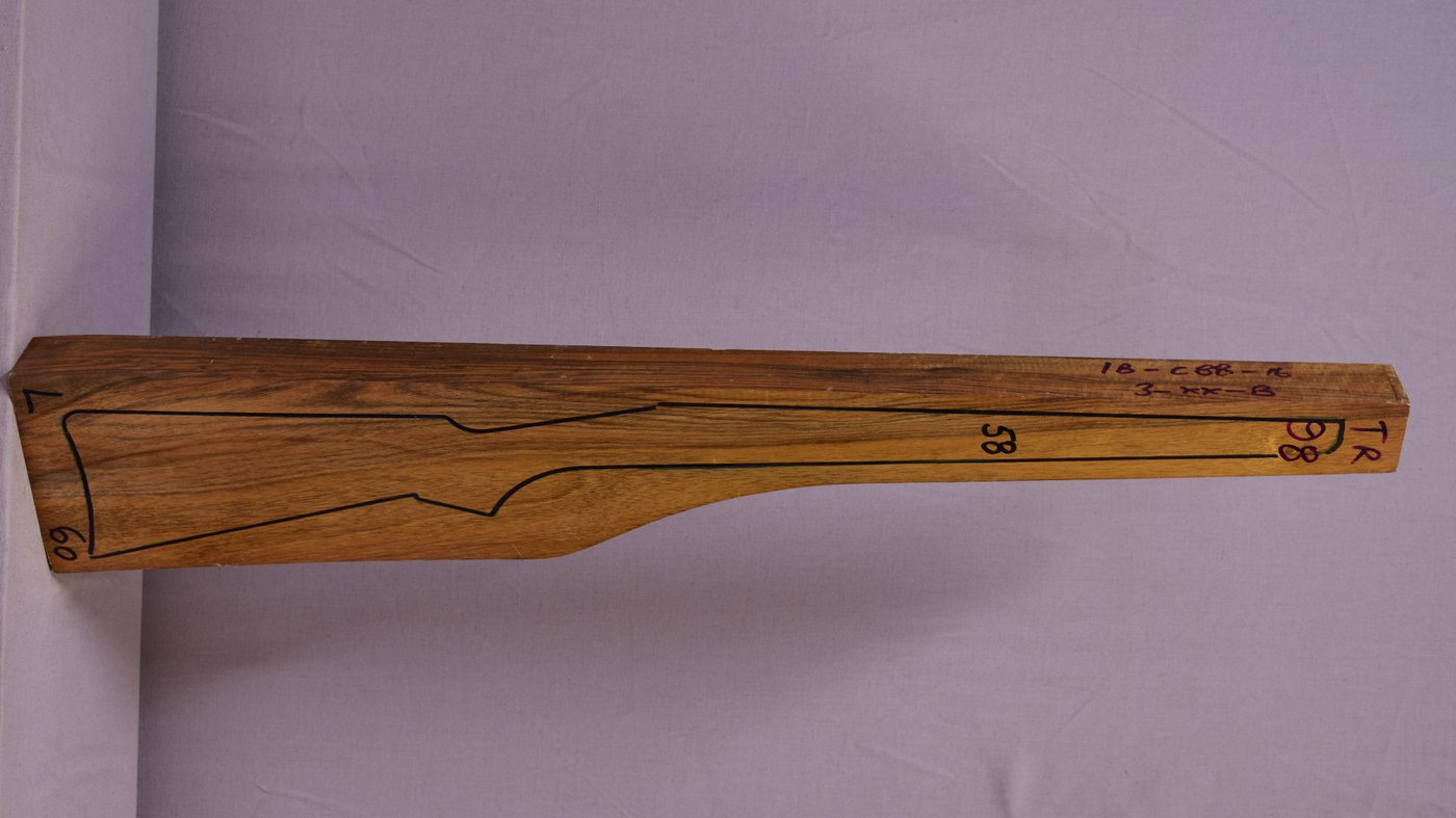 Right side of TR 98 stockwood blank