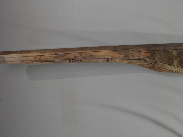 Left side of EXHM 054 stockwood blank