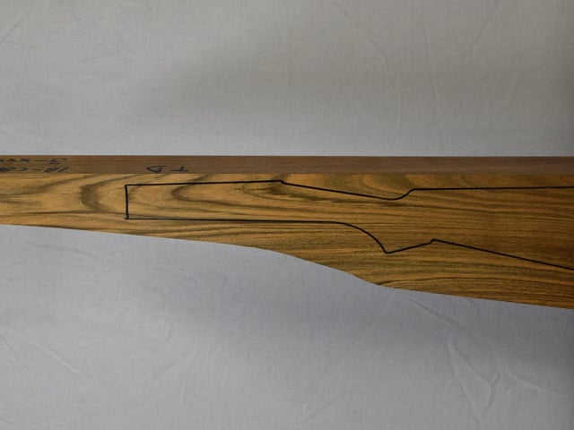 Left side of NTD 009 stockwood blank