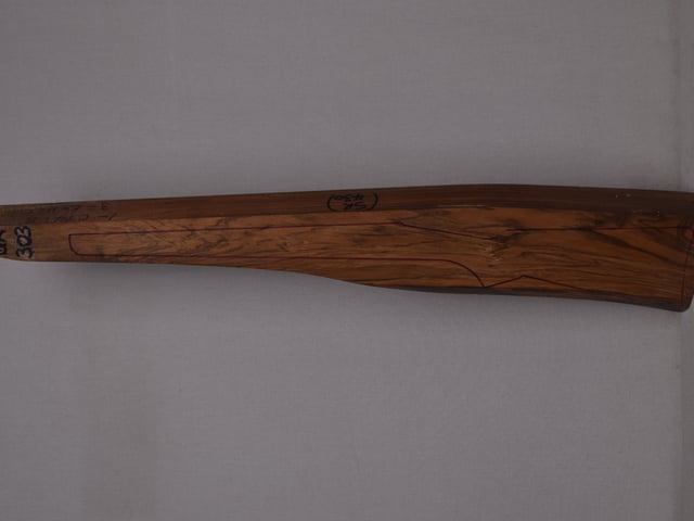 Left side of Qr 303 stockwood blank