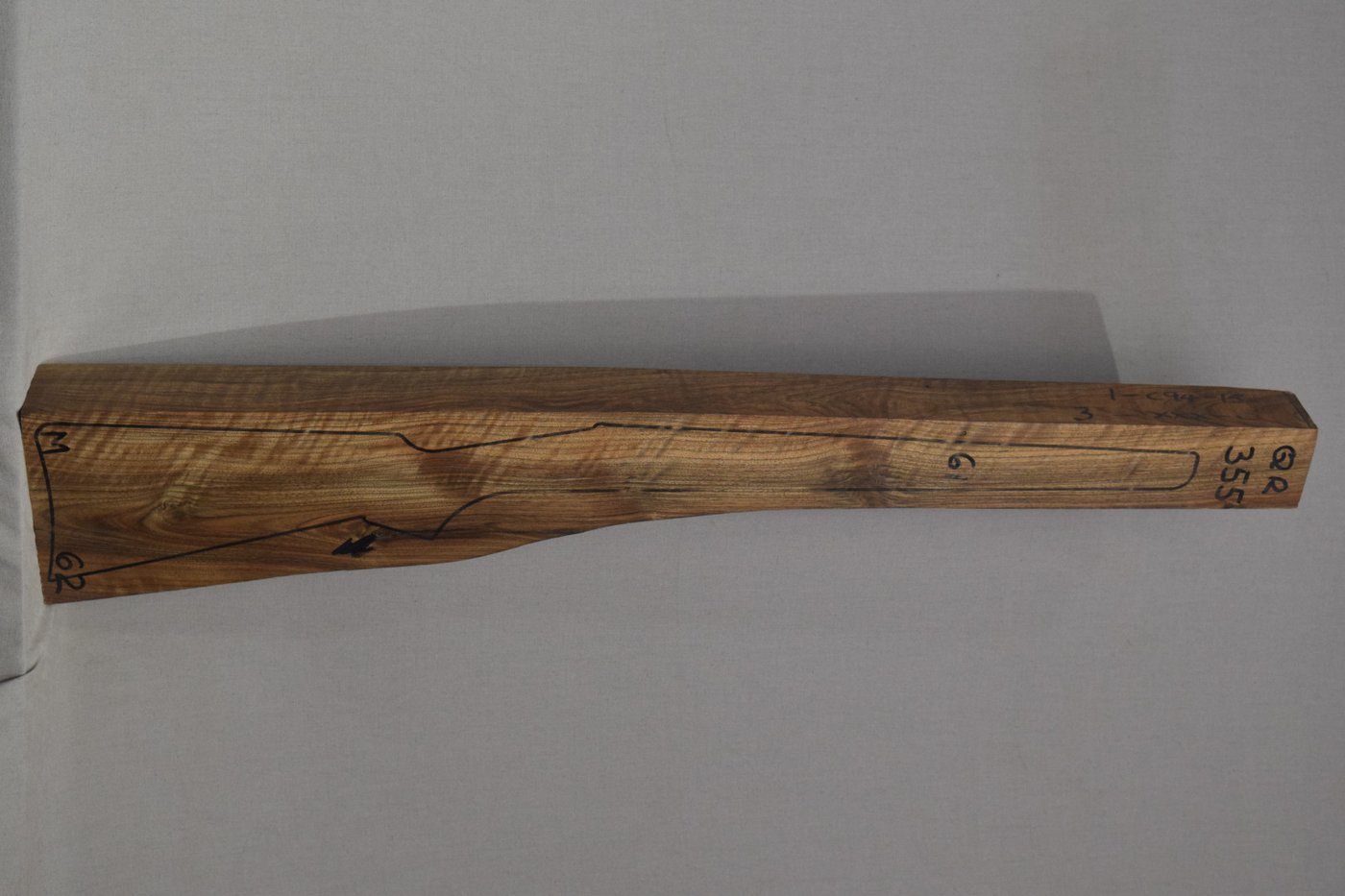 Right side of QR 355 stockwood blank