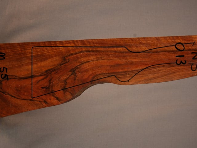 Right side of NS 013 stockwood blank