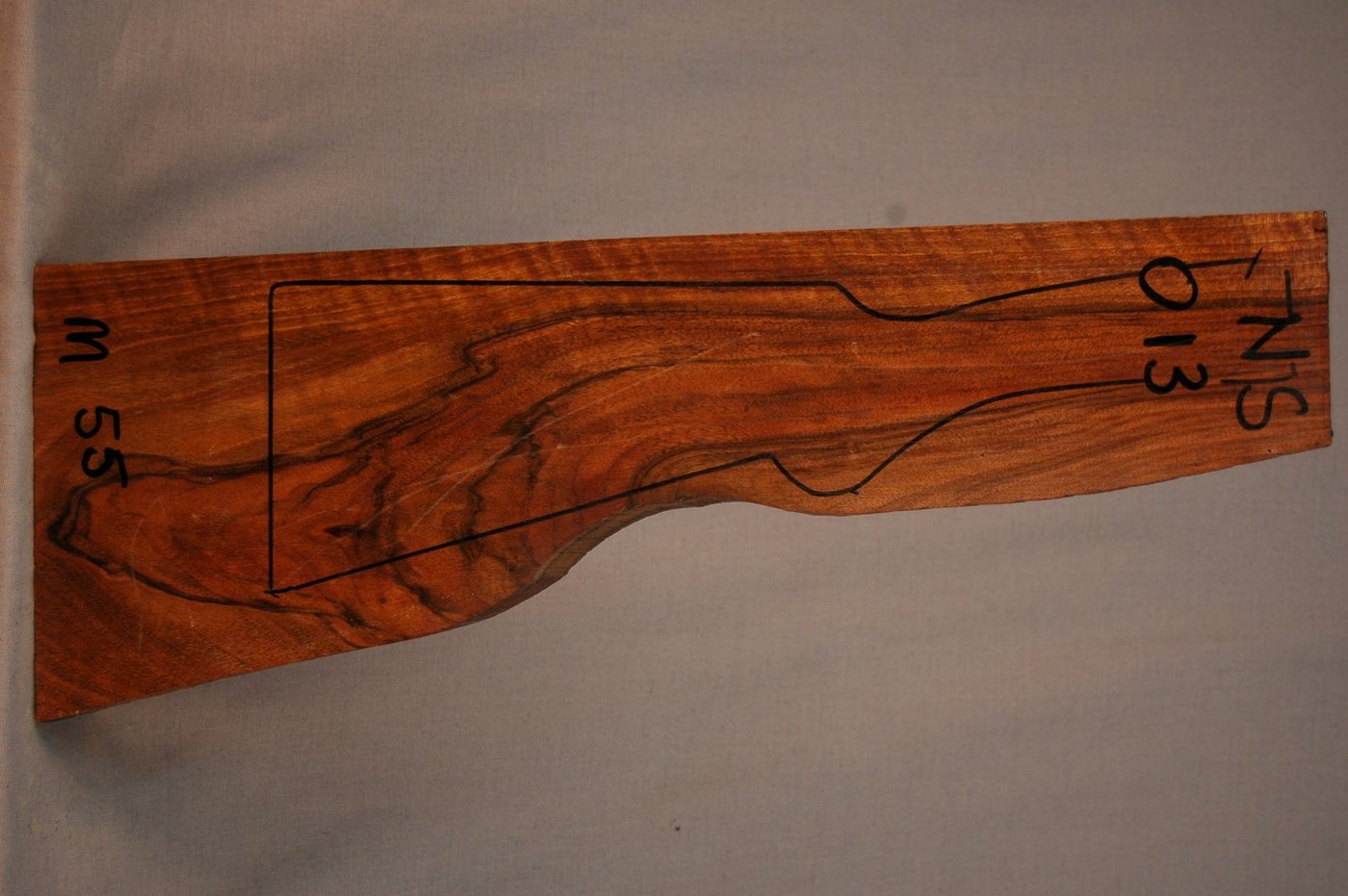 Right side of NS 013 stockwood blank