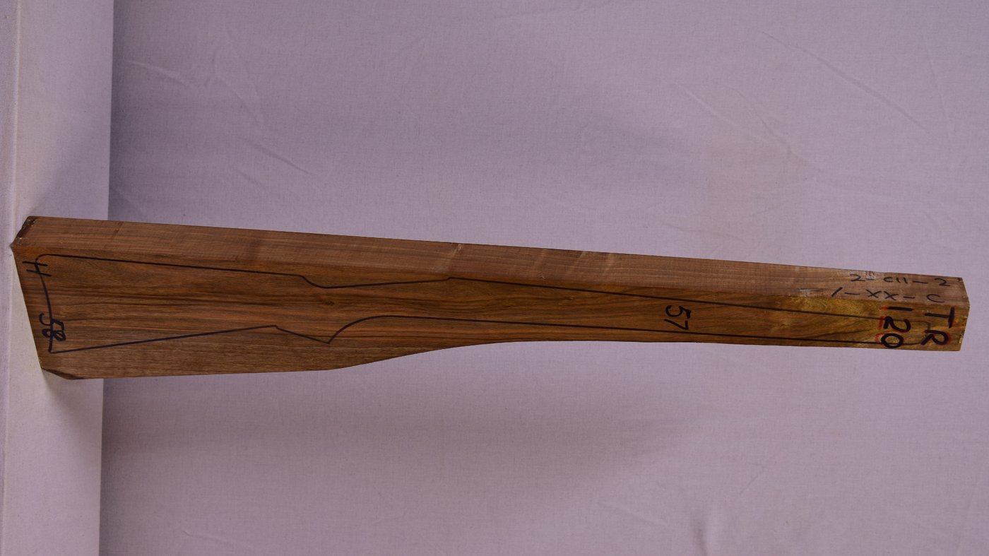 Right side of TR 120 stockwood blank