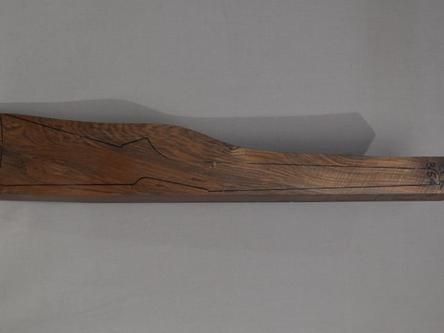 Left side of QR 354 stockwood blank