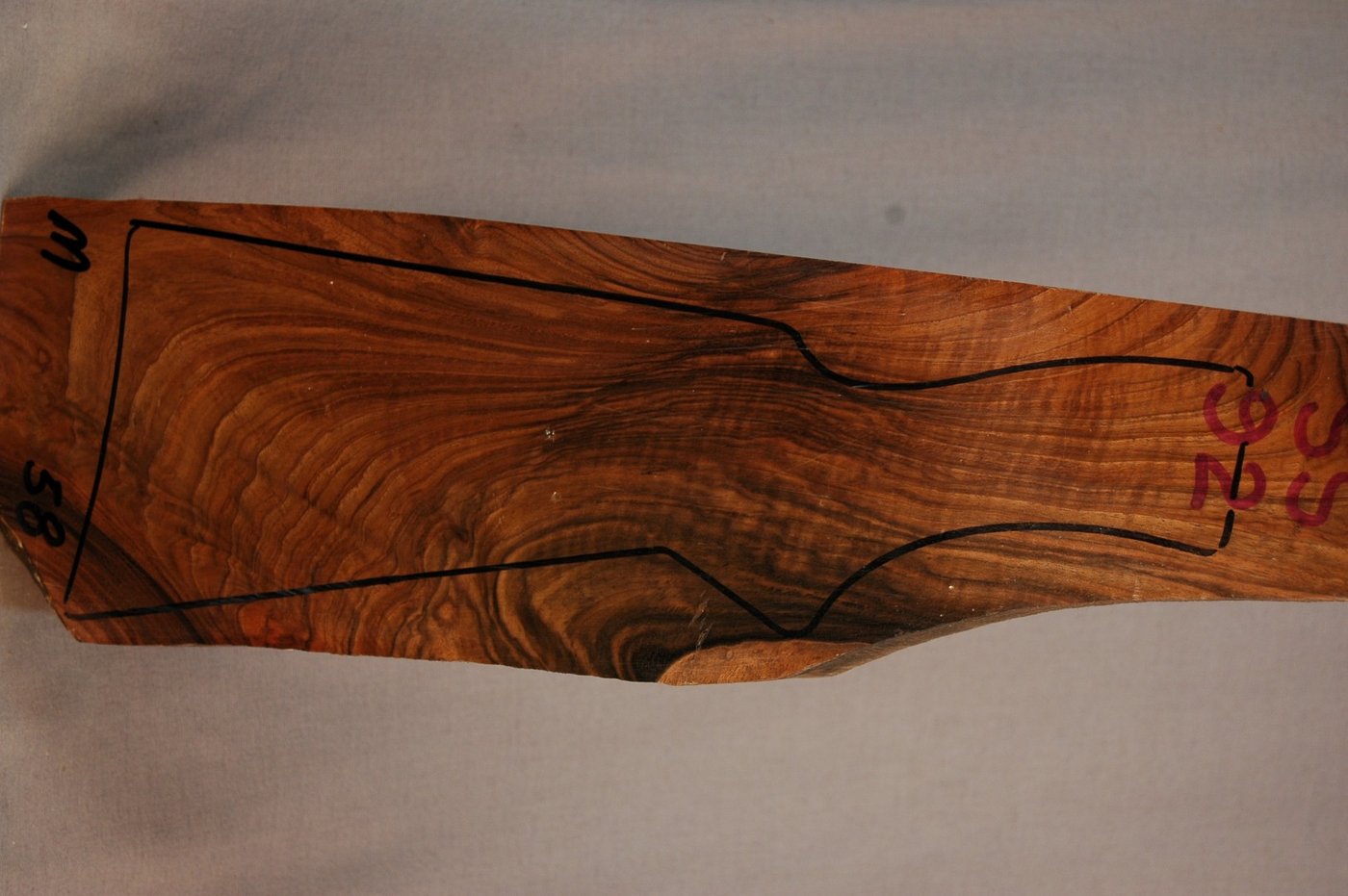 Right side of SS 92 stockwood blank