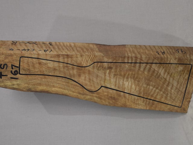 Left side of TS 167 stockwood blank