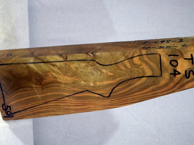 Right side of TS 104 stockwood blank