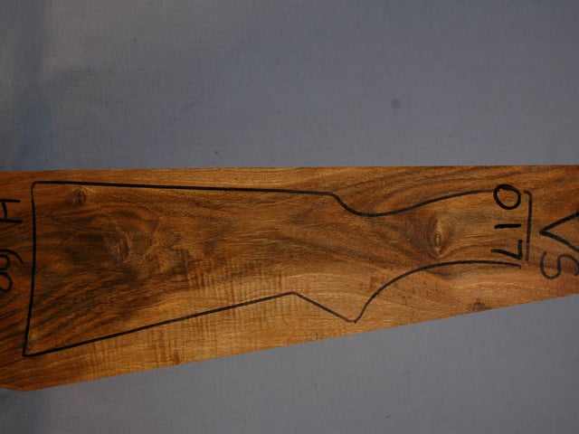Right side of VS 017 stockwood blank