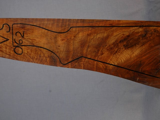 Left side of VS 062 stockwood blank