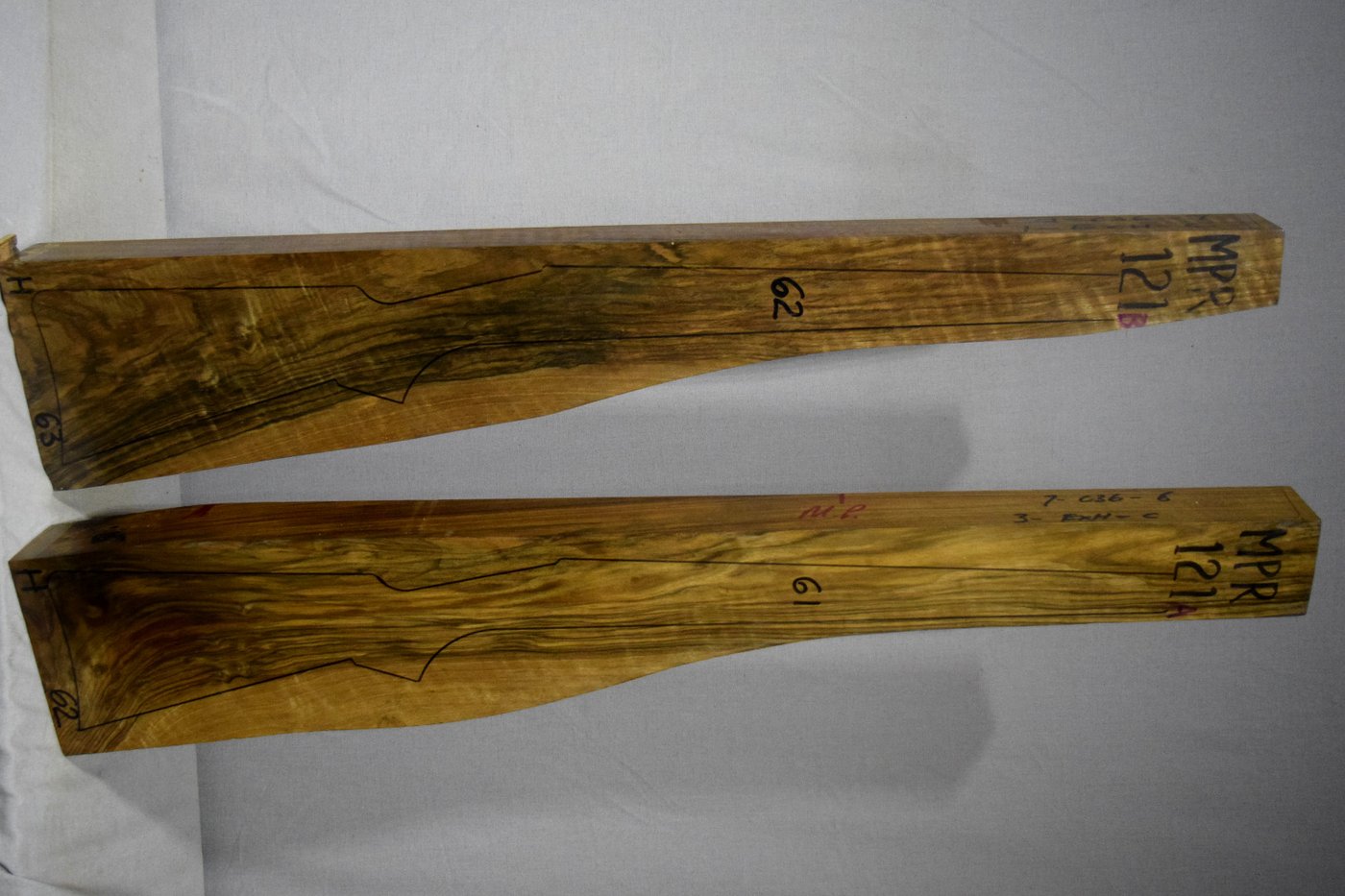 Right side of MPR 121A & 121B stockwood blank
