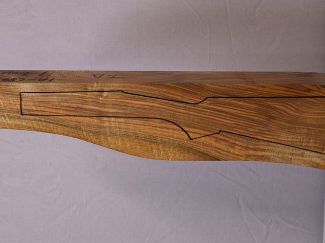 Left side of QTD 027 stockwood blank