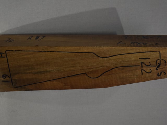 Right side of QS 122 stockwood blank
