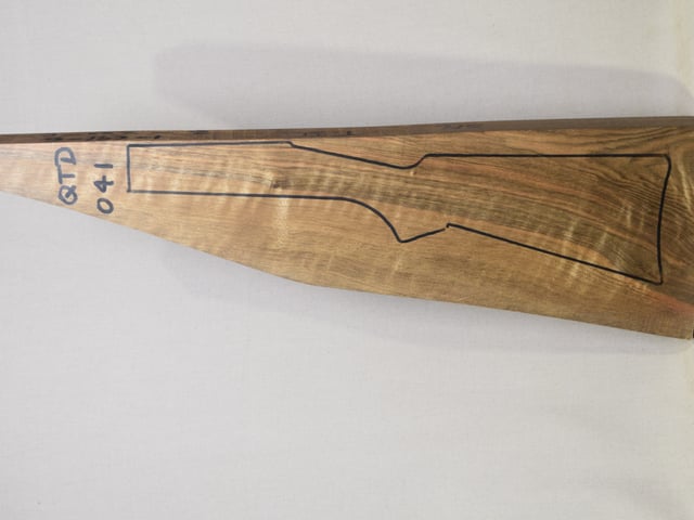 Left side of QTD 041 stockwood blank