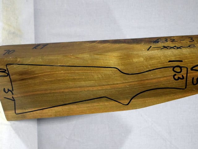 Right side of VS 103 stockwood blank
