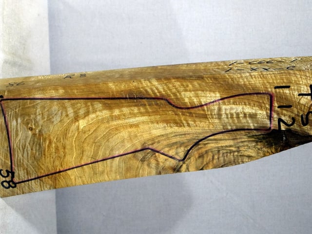 Right side of TS 112 stockwood blank