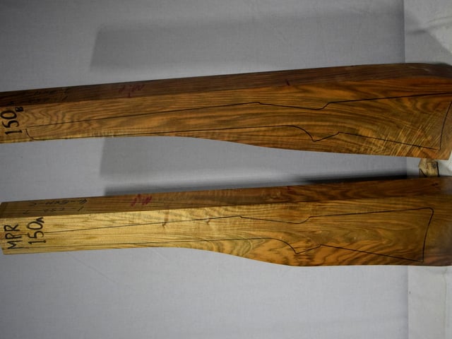 Left side of 150A & 150B stockwood blank