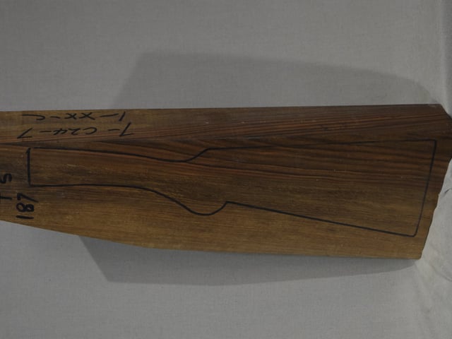 Left side of TS 187 stockwood blank