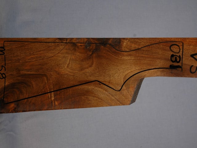 Right side of VS 031 stockwood blank