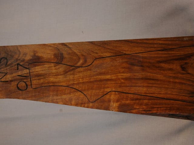 Left side of NS 017 stockwood blank