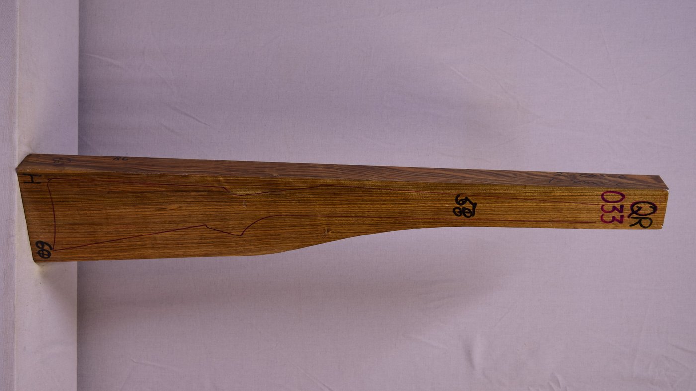 Right side of QR033 stockwood blank