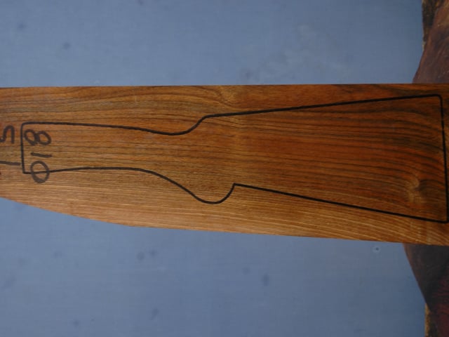 Left side of TS 018 stockwood blank