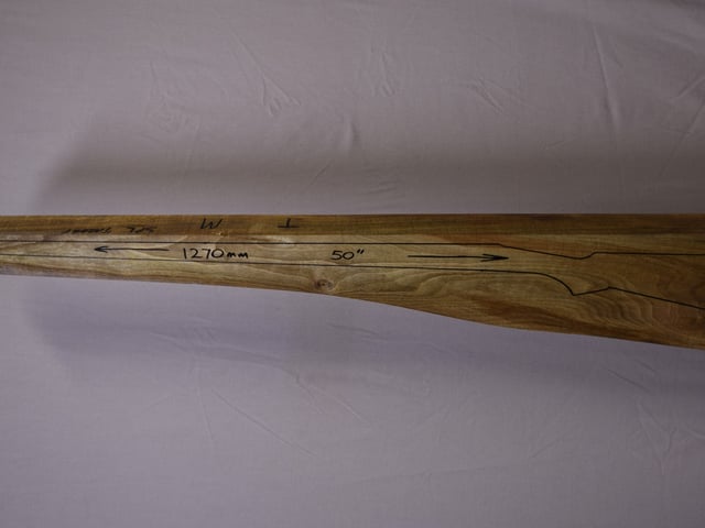 Left side of STDM 010 Target stockwood blank