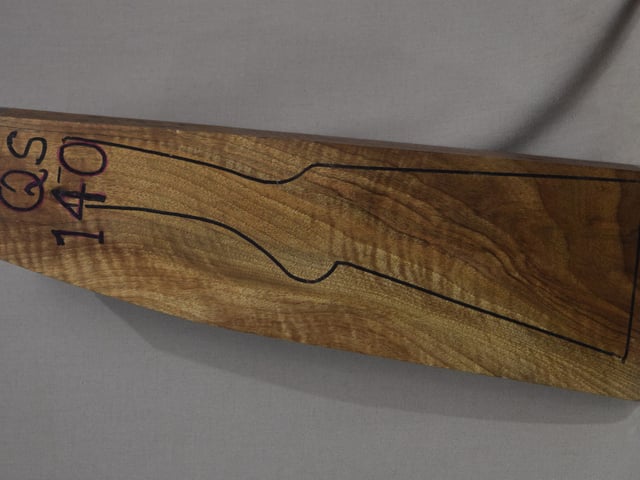 Left side of QS 140 stockwood blank