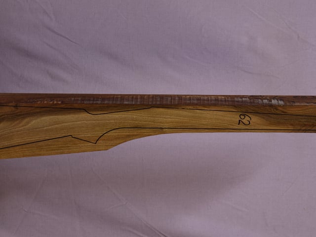 Right side of TR 209 stockwood blank