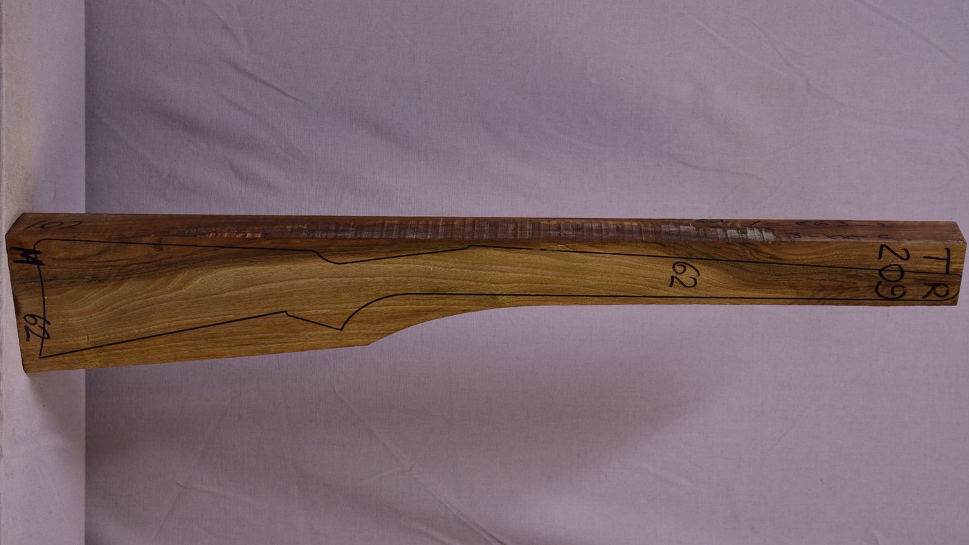 Right side of TR 209 stockwood blank