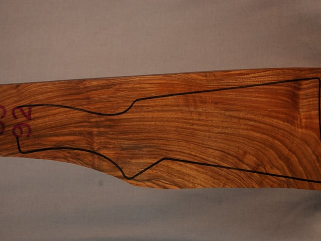 Left side of SS 92 stockwood blank