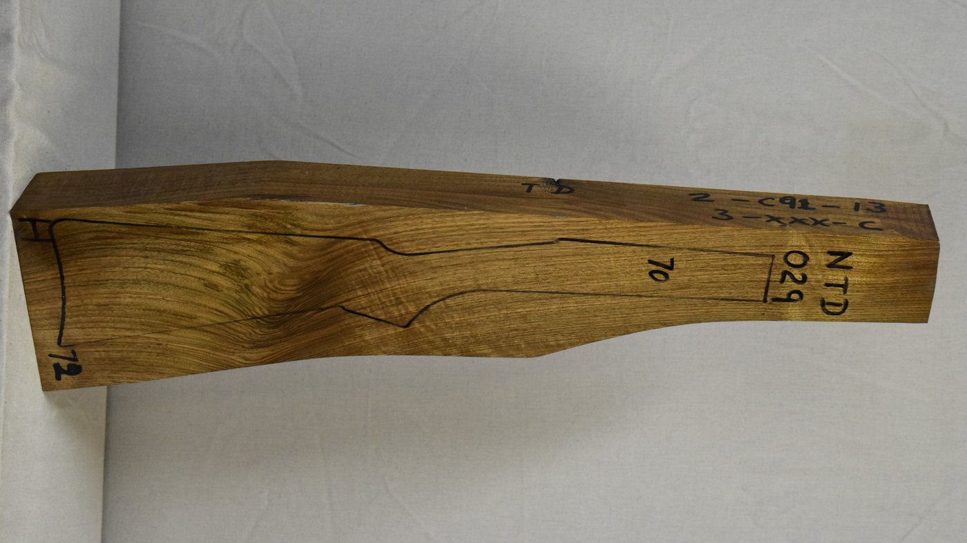Right side of NTD 029 stockwood blank