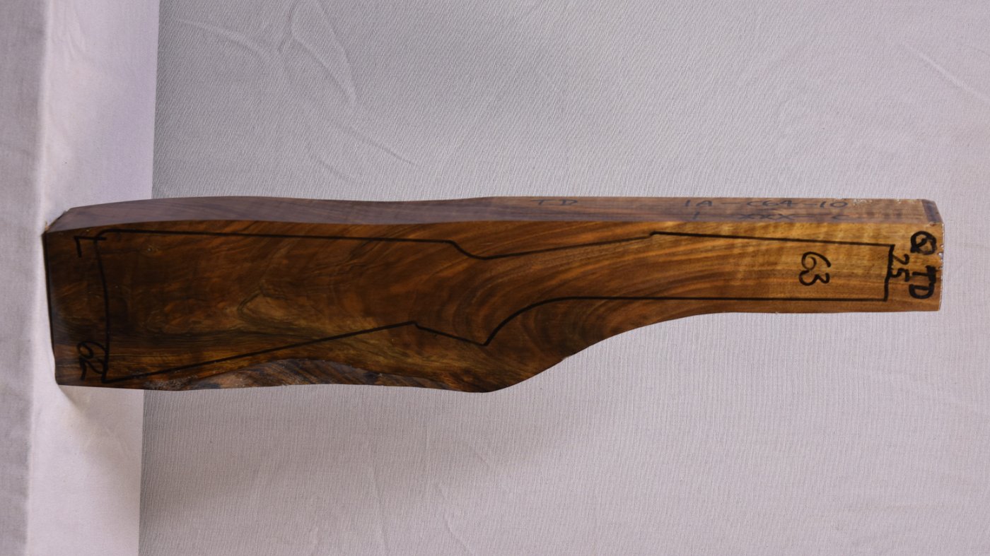 Right side of QTD 025 stockwood blank