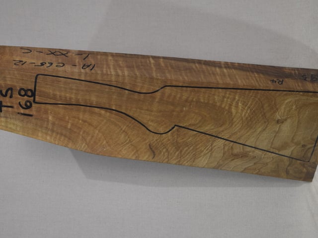 Left side of TS 168 stockwood blank