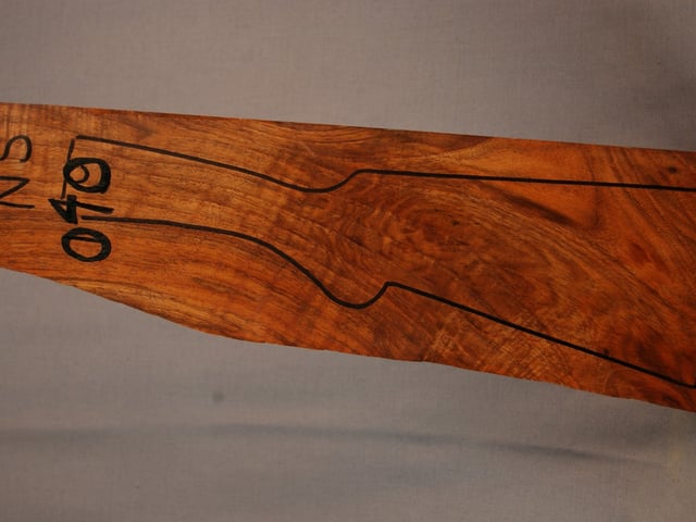 Left side of NS 040 stockwood blank