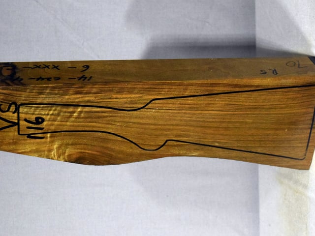 Left side of VS 116 stockwood blank