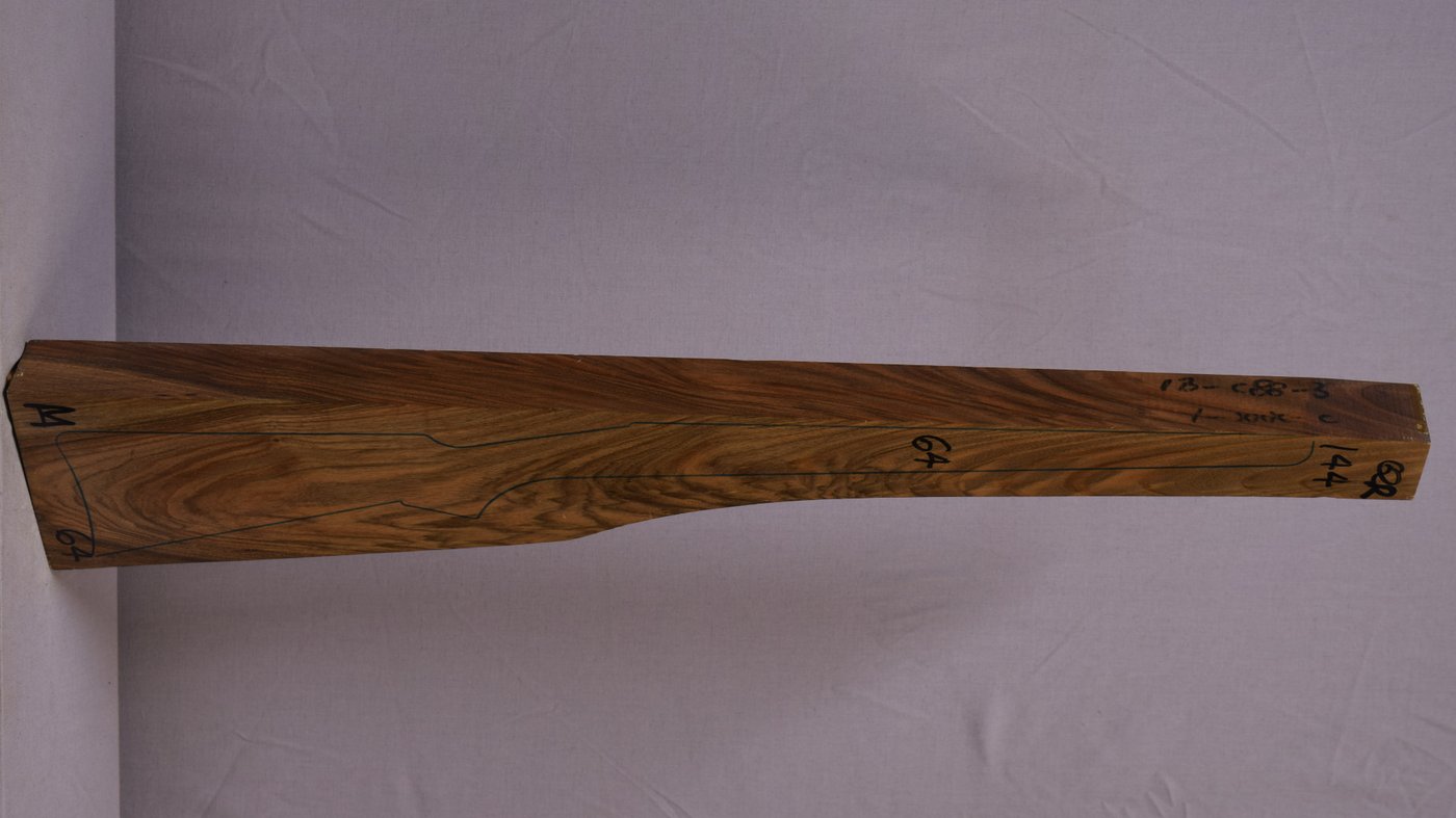 Right side of QR 144 stockwood blank