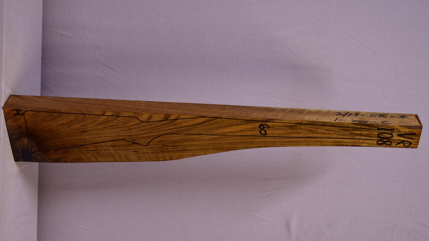 Right side of VR108 stockwood blank