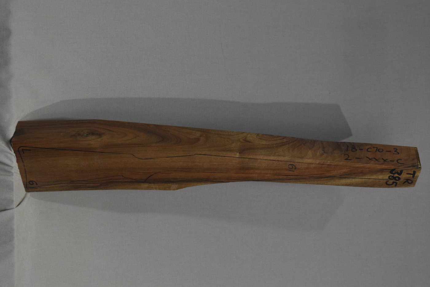 Right side of TR 385 stockwood blank