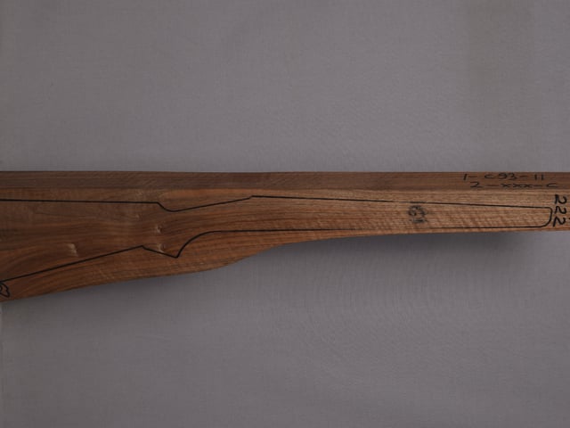 Right side of NR 222 stockwood blank