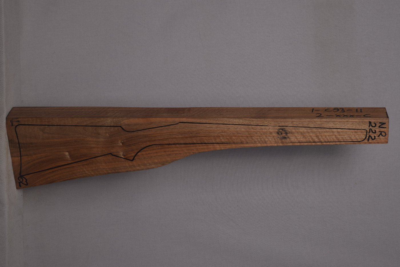 Right side of NR 222 stockwood blank
