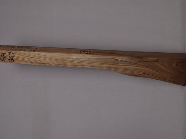 Left side of QR 307 stockwood blank