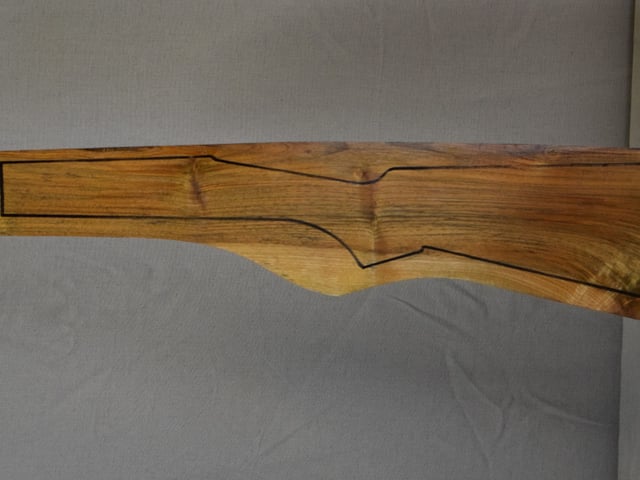 Left side of TTD 022 stockwood blank