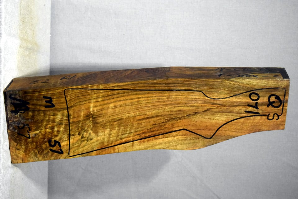 Right side of QS 071 stockwood blank