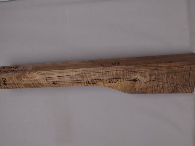 Left side of EXHM 043 stockwood blank