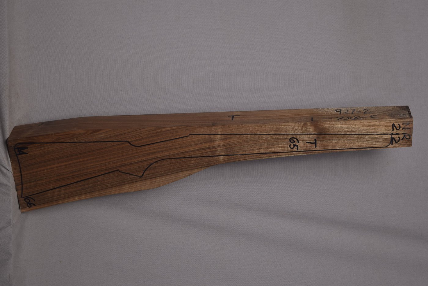 Right side of NR 212 stockwood blank